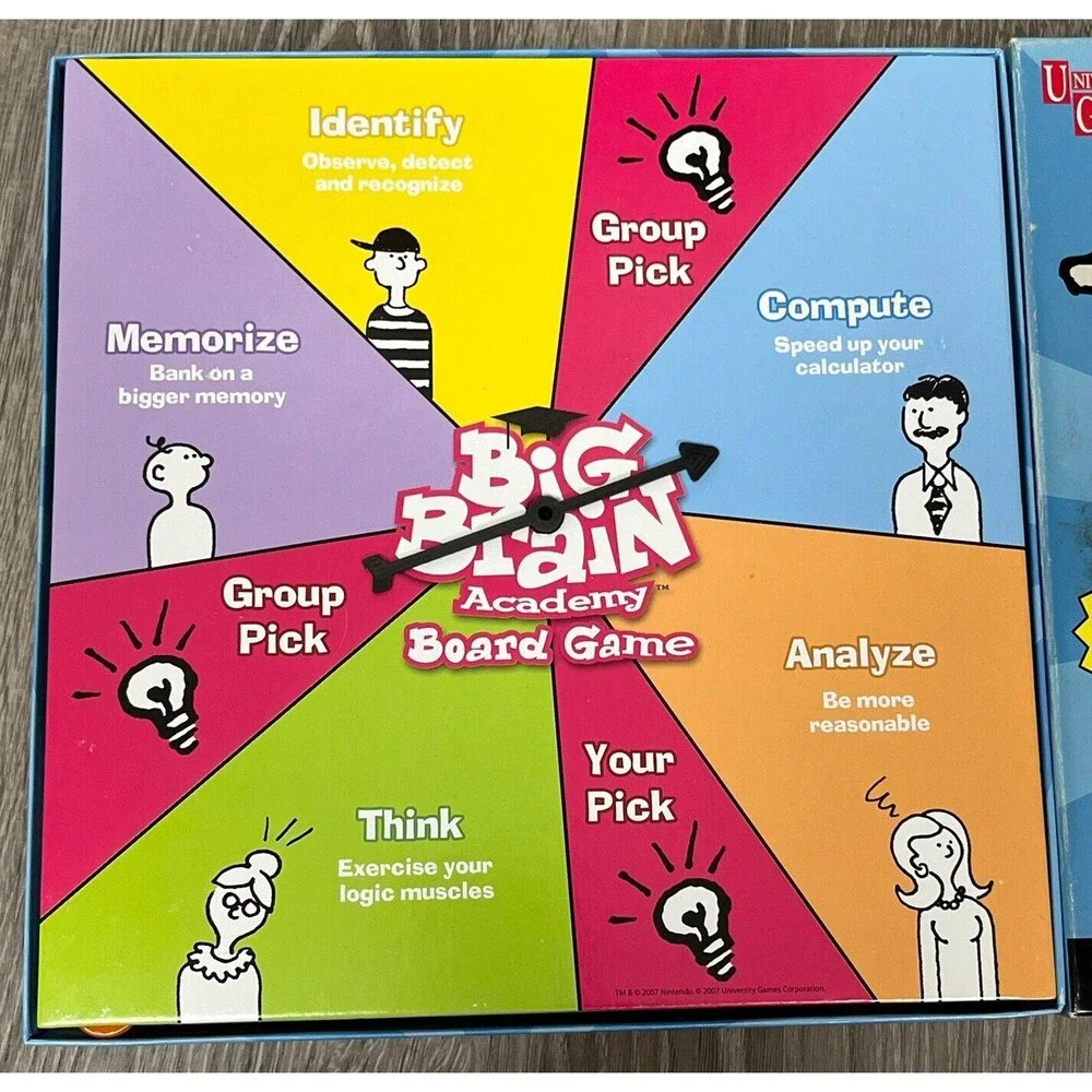 Big Brain Academy Board Game Family Teams Educational Math Analyze Memory Puzzle